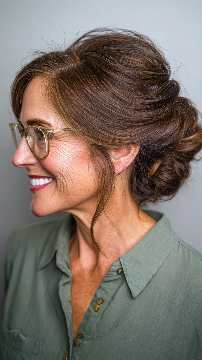Date night hairstyle with soft face framing tendrils and updo Soft face framing tendrils accent an elegant updo for a romantic date night hairstyle.