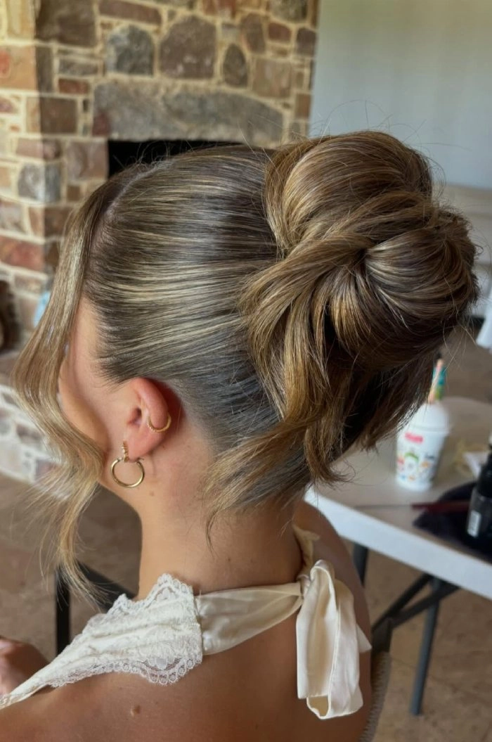 Date Night Hair Style with Soft Tendrils and Updo Soft face framing tendrils beautifully accent an elegant updo for date night