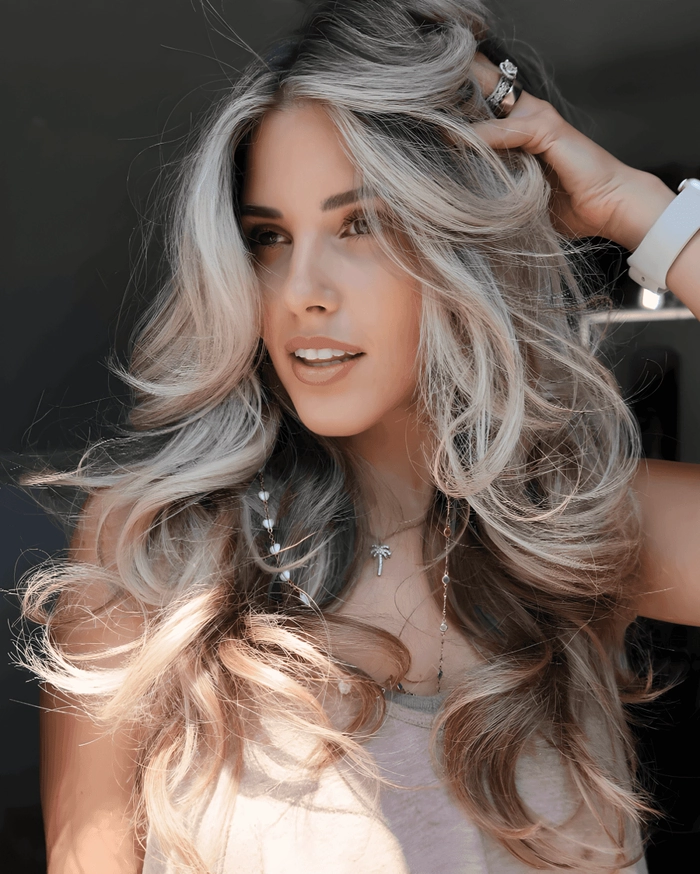 Voluminous date night blowout for fine hair
