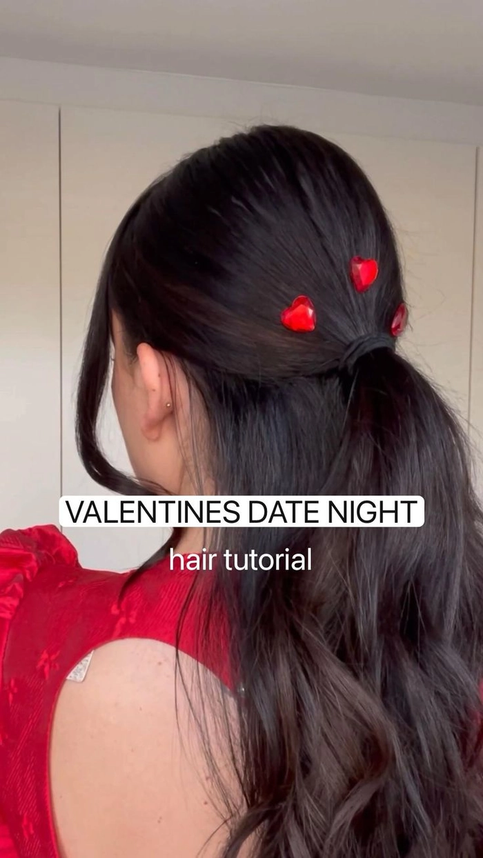 Quick five-minute date night hair routine with a sleek low ponytail