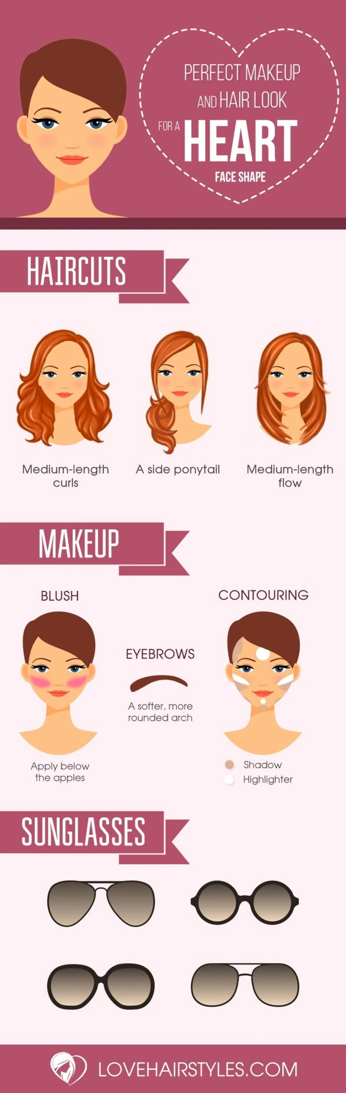 Elegant romantic look for heart-shaped faces with side-swept styling Romantic date night hairstyle for heart-shaped face with soft curls and volume
