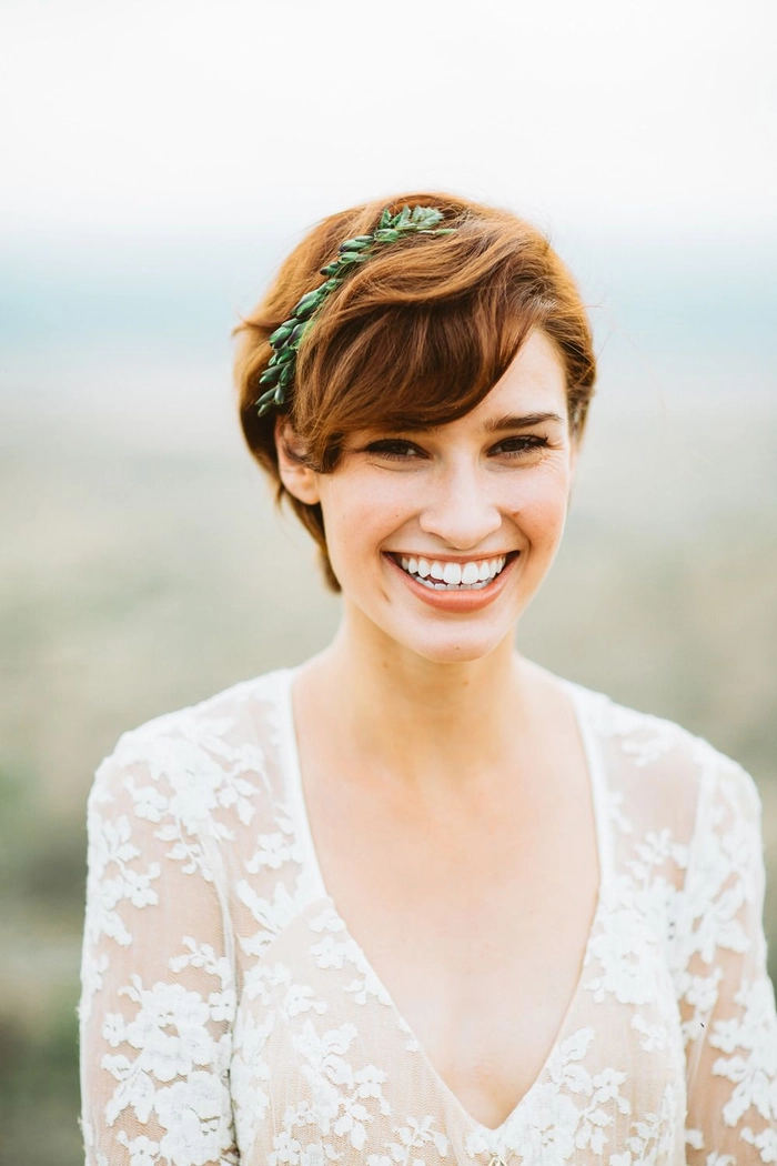 Pixie cut date night hair with sophisticated crystal accessories Elegant pixie cut with sparkling hair accessory for a romantic date night look