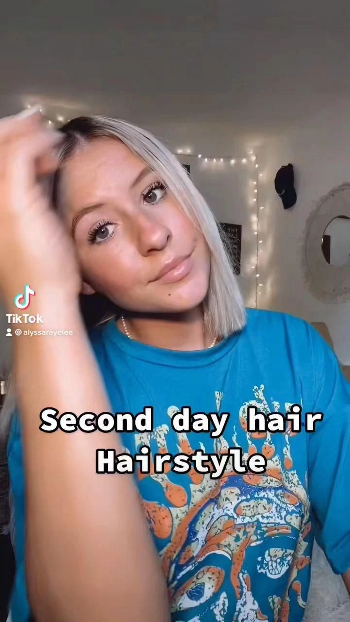 Second day hair date night transformation with soft waves and texturizing spray