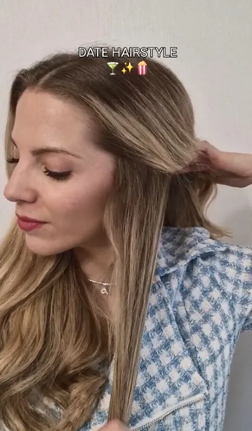 Quick day to night hair transformation for a date with cascading waves