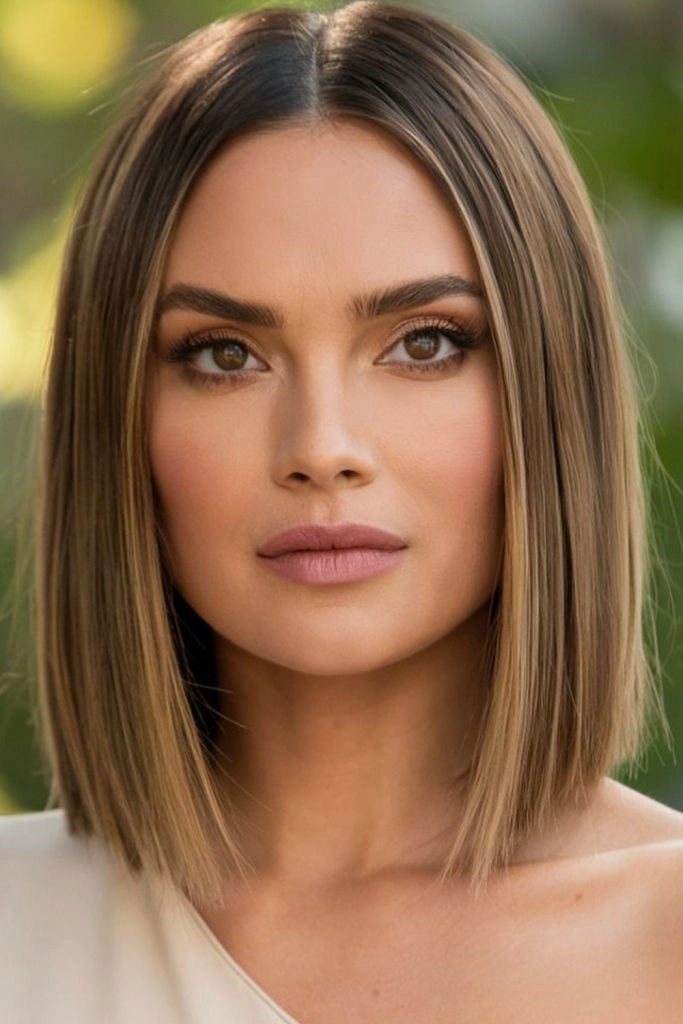 Sleek Middle Part Straight Hair - Date Night Look 7 Sleek middle part straight hair styled for an elegant dinner date
