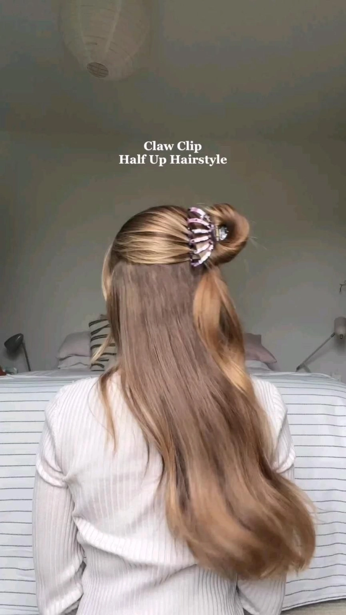 Date Night Half Up Styles Secured with Claw Clips