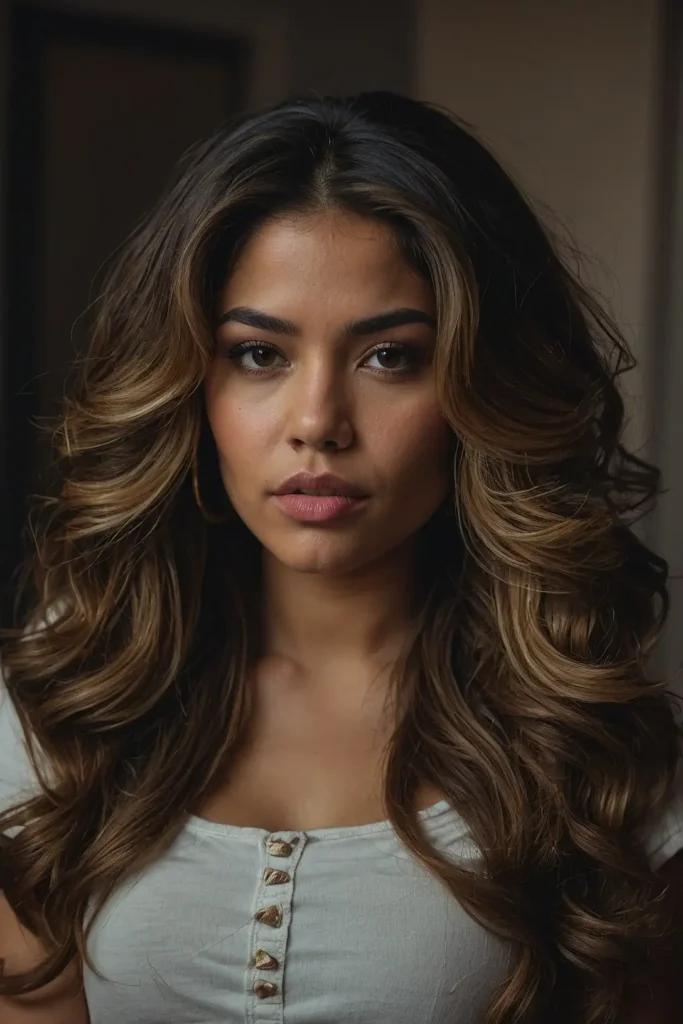 Voluminous Latina Blowouts for a Date Night