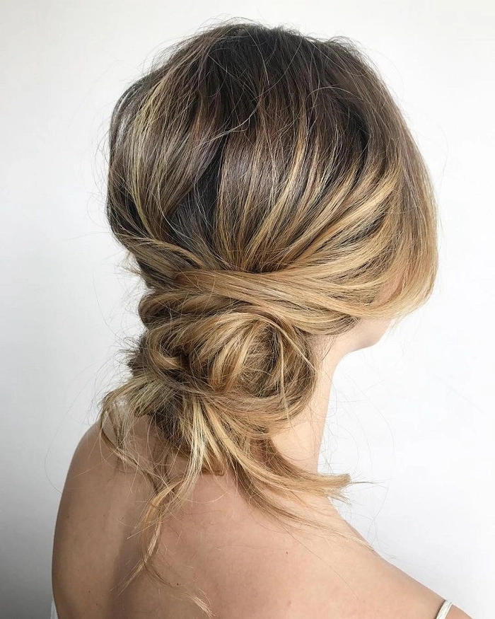 Layered textured evening updo for date night hairstyle inspiration