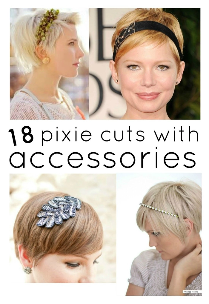 Elegant date night hair accessories for a chic pixie cut Pixie cut styled with elegant accessories for a romantic date night