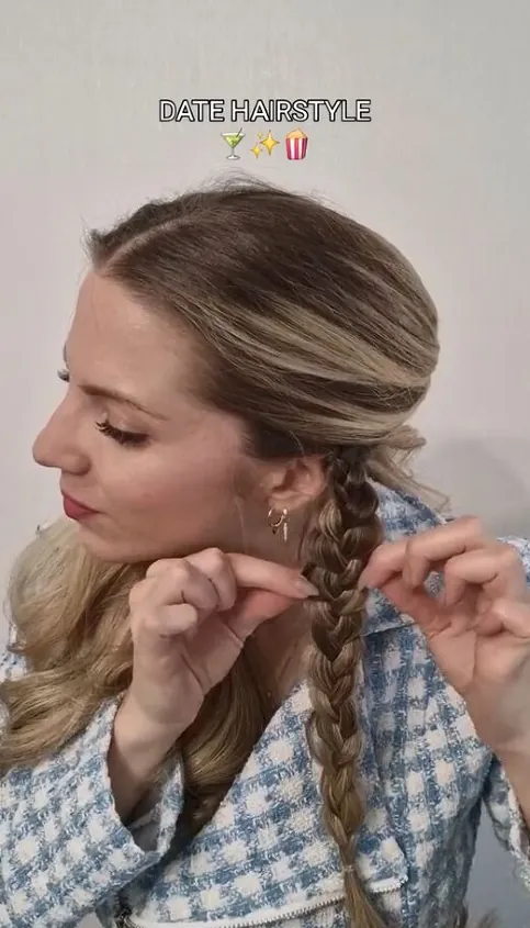 Romantic balayage hairstyle perfect for a date night look