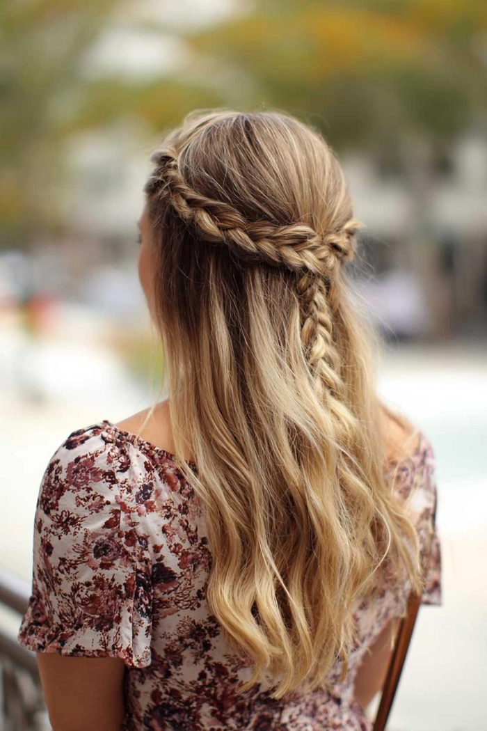 A romantic date night hairstyle featuring balayage highlights cascading in soft, loose waves