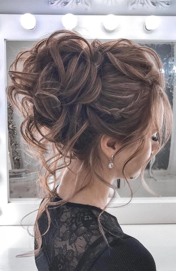 Romantic natural hair updo for evening date night