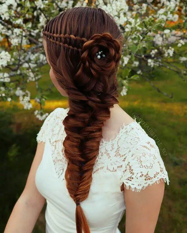 How to style romantic waterfall braids for a spring date Spring date hairstyle featuring romantic waterfall braids