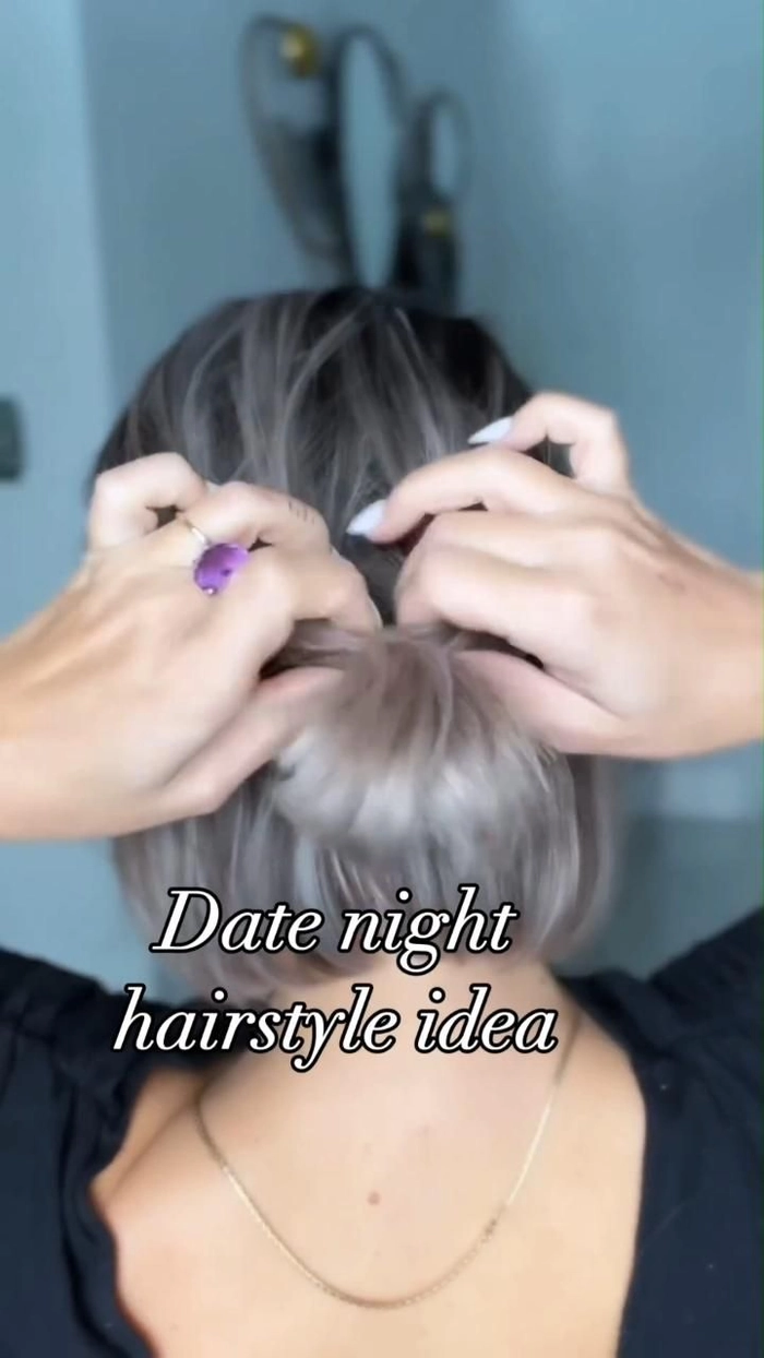 Elegant Short Hair Updos for Date Night