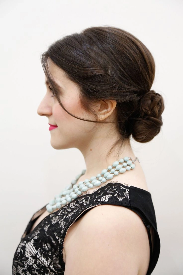 Short Hair Date Night Updo - Elegant and Easy Style A stylish short hair updo with soft twists and a romantic vibe