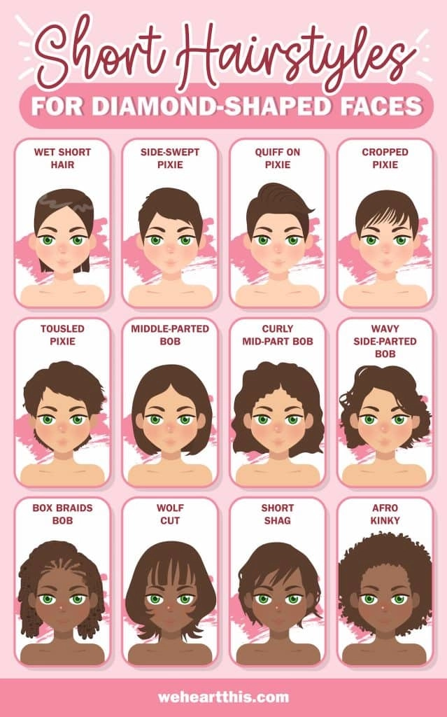 Woman with diamond face shape wearing a soft, romantic updo for date night