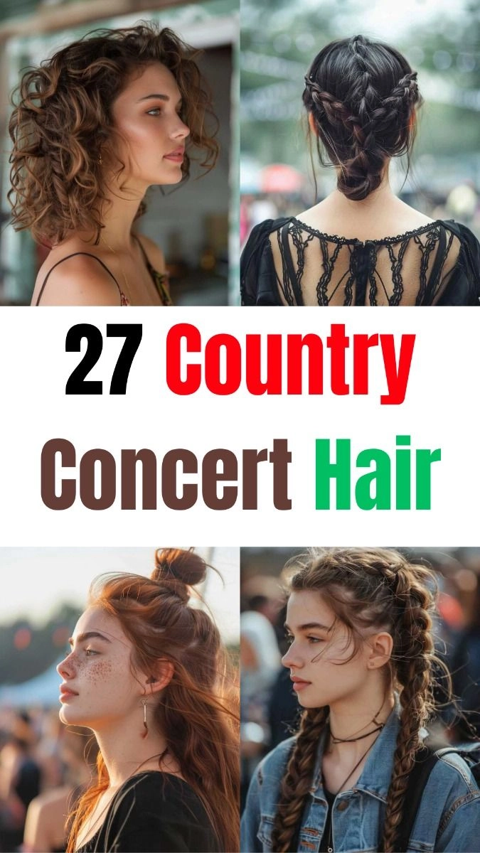 Summer Concert Date Hairstyle Inspiration Romantic updo for an outdoor summer concert date
