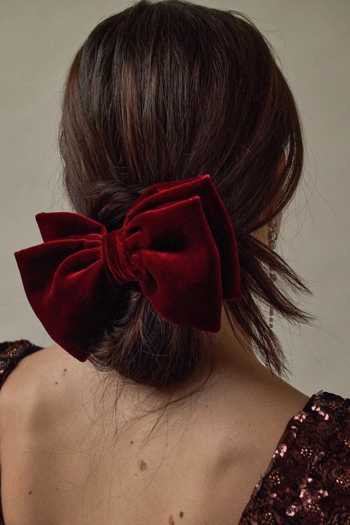 Elegant tenth anniversary hairstyle for a special evening out Tenth anniversary elegant hair look perfect for a romantic date night