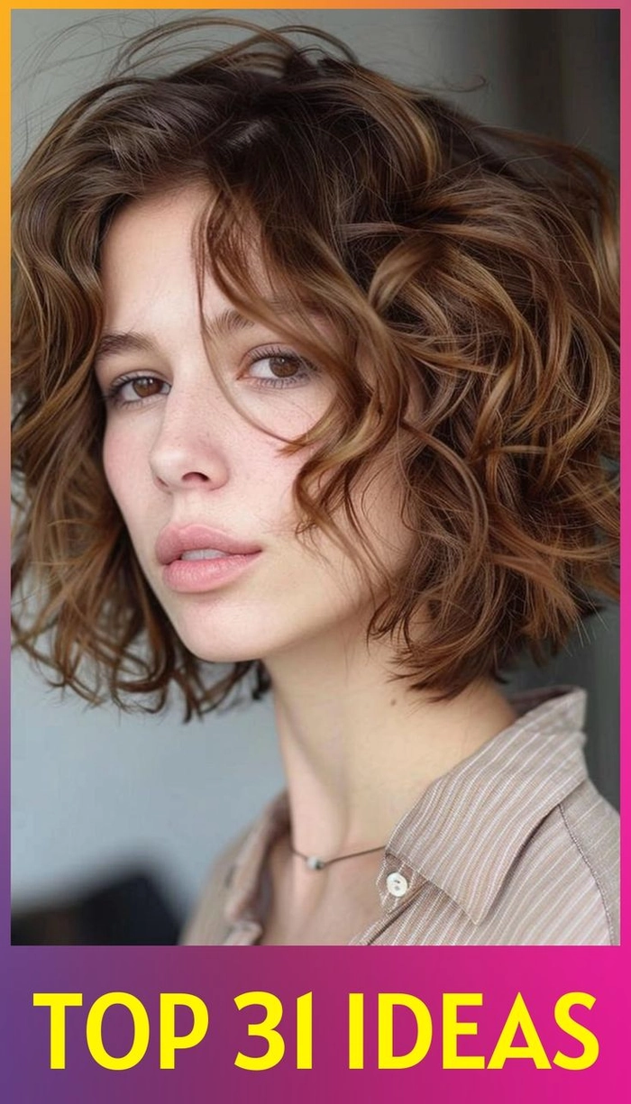 A woman with a wavy bob hairstyle smiling during a first date