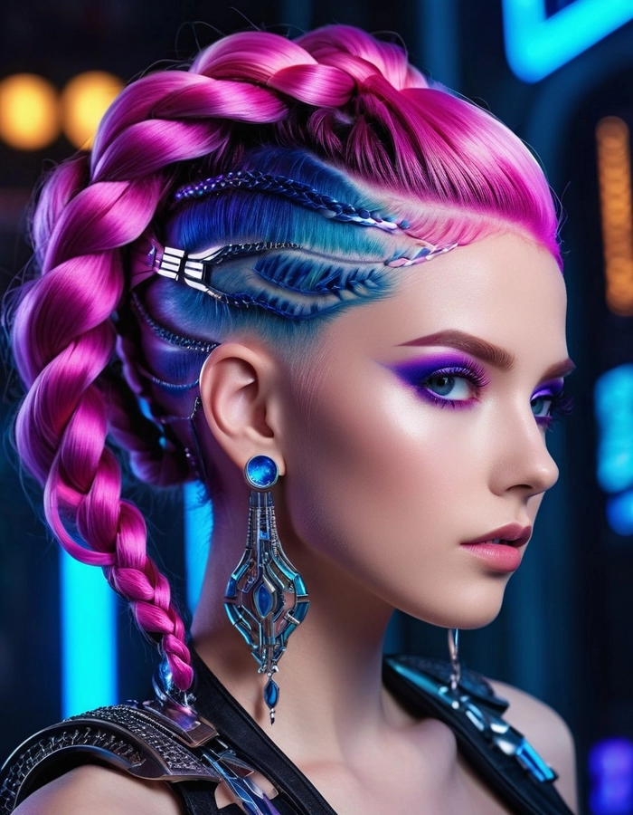 Festival Hairstyles with a Cyberpunk Twist
