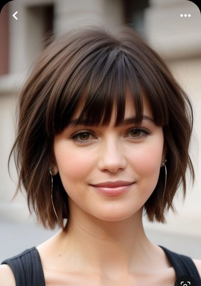 Festival-ready bob hairstyle with braided crown and floral accents