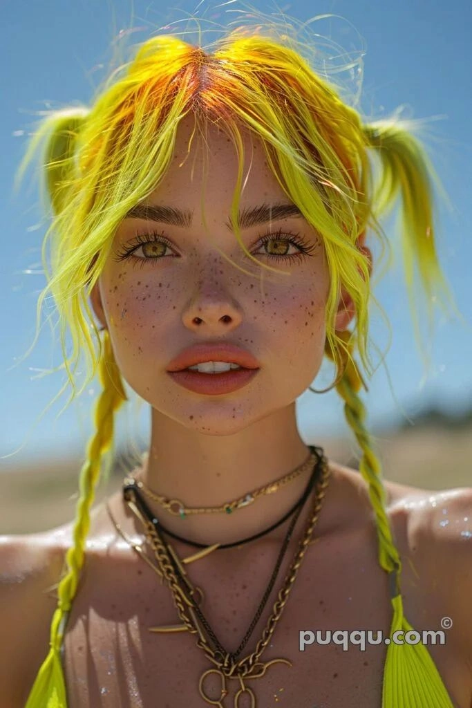 Bold Festival Hairstyles with Temporary Color