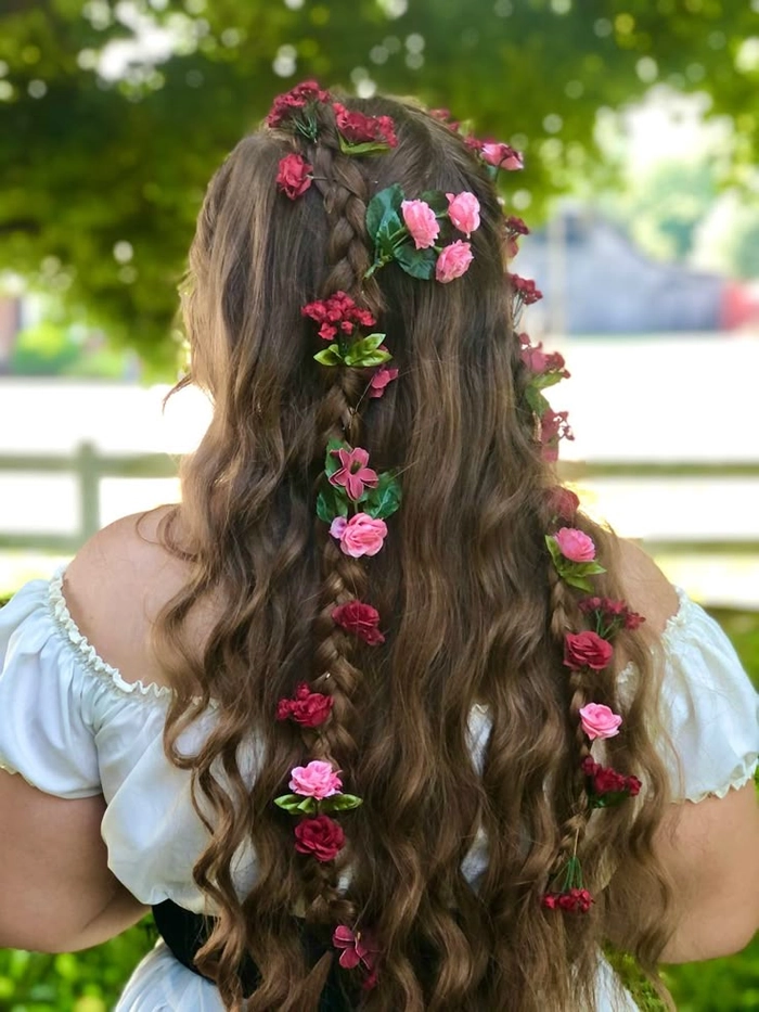 Festival Hairstyles with Flowers