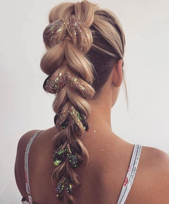 Festival Hairstyles with Glitter
