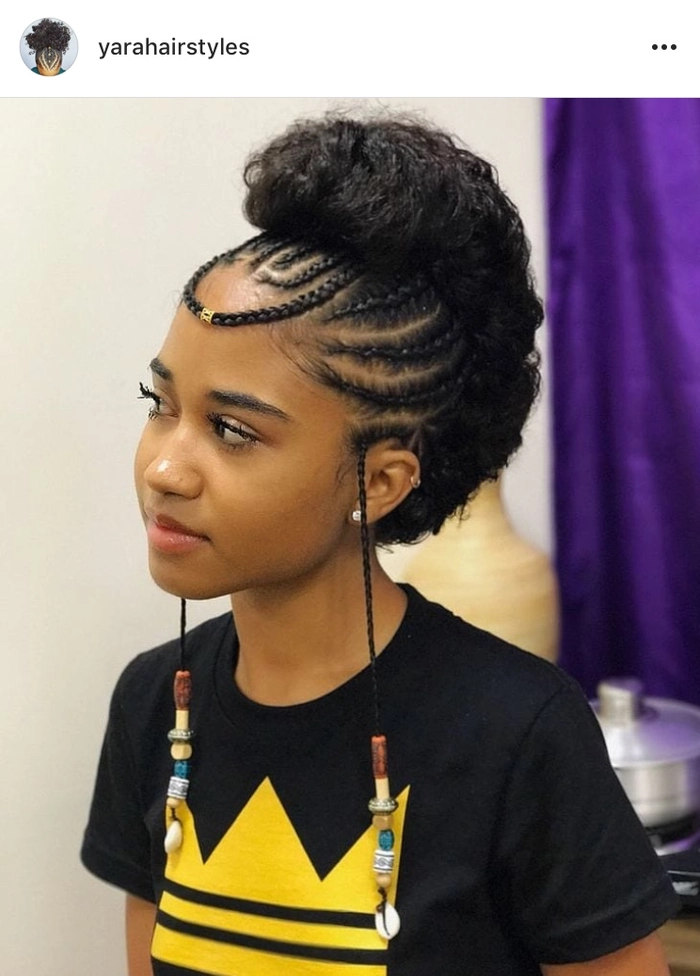 Festival Mohawk Hairstyle Inspiration - Image 9 Bold festival mohawk hairstyle with colorful spikes and braids