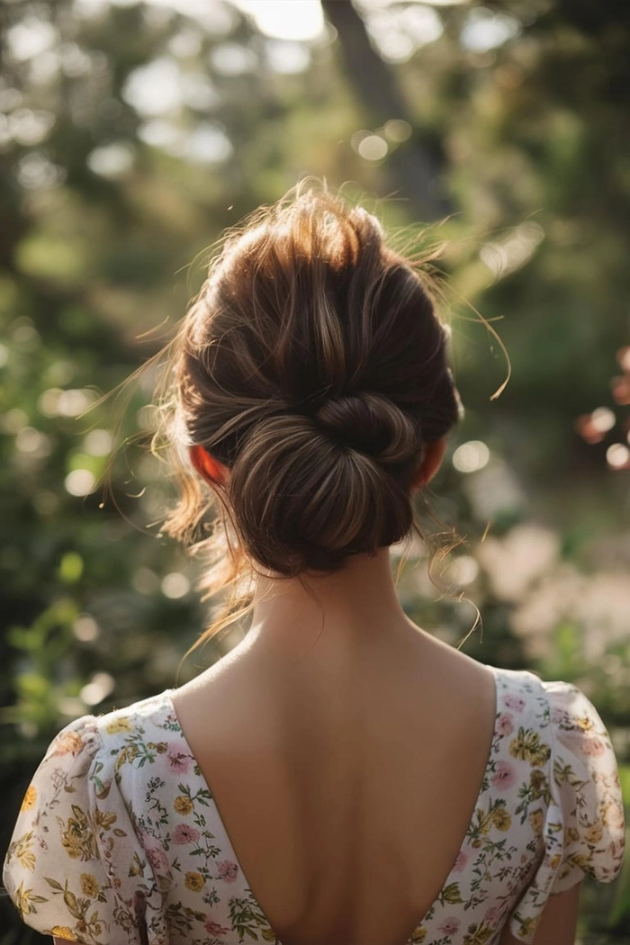 Hot Weather Festival Hairstyles Image 10: Braided Updo with Floral Accessories