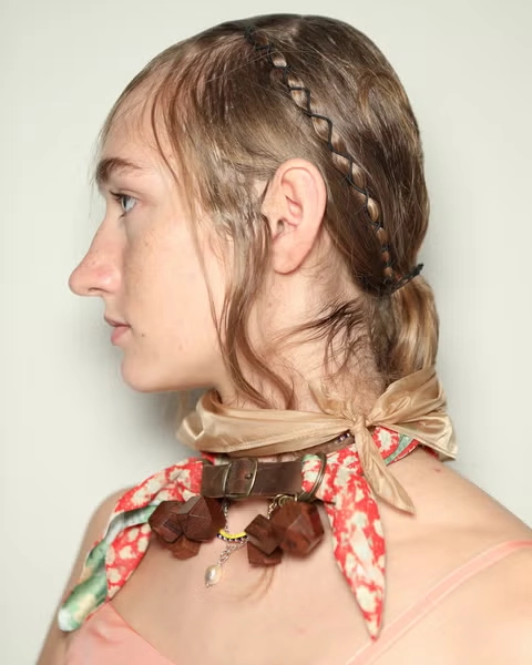 Indie Festival Hairstyle 8 - Braided Flower Crown Updo Creative braided indie festival hairstyle with floral accents