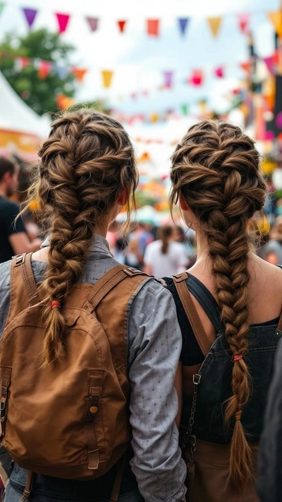 Second day festival hairstyle inspiration for image ten Second day festival hairstyle with braided crown and soft waves