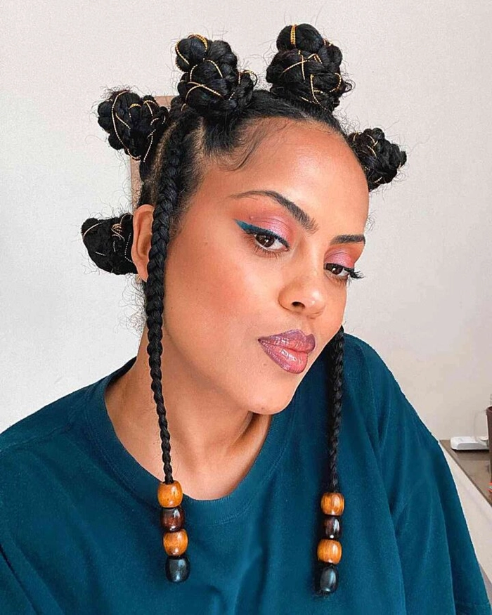 Day Three Festival Hairstyle for a Boho Look Third day festival hairstyle with braided crown and soft curls