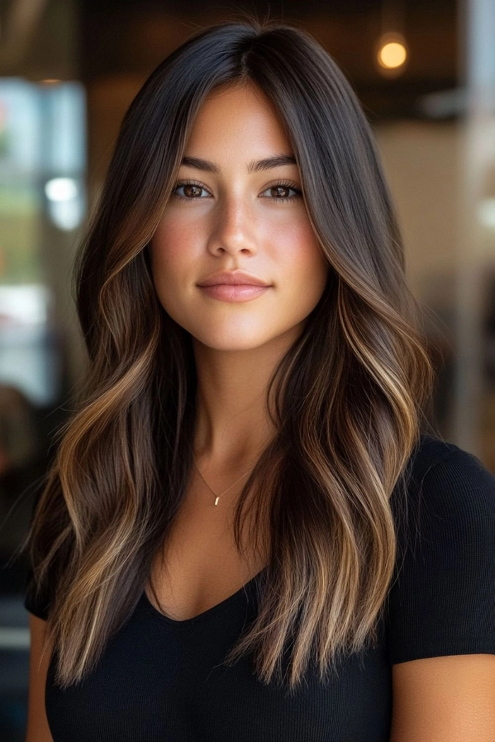 Trendy Balayage Graduation Hair Ideas for 2025 Balayage highlights on a graduation hairstyle with cap