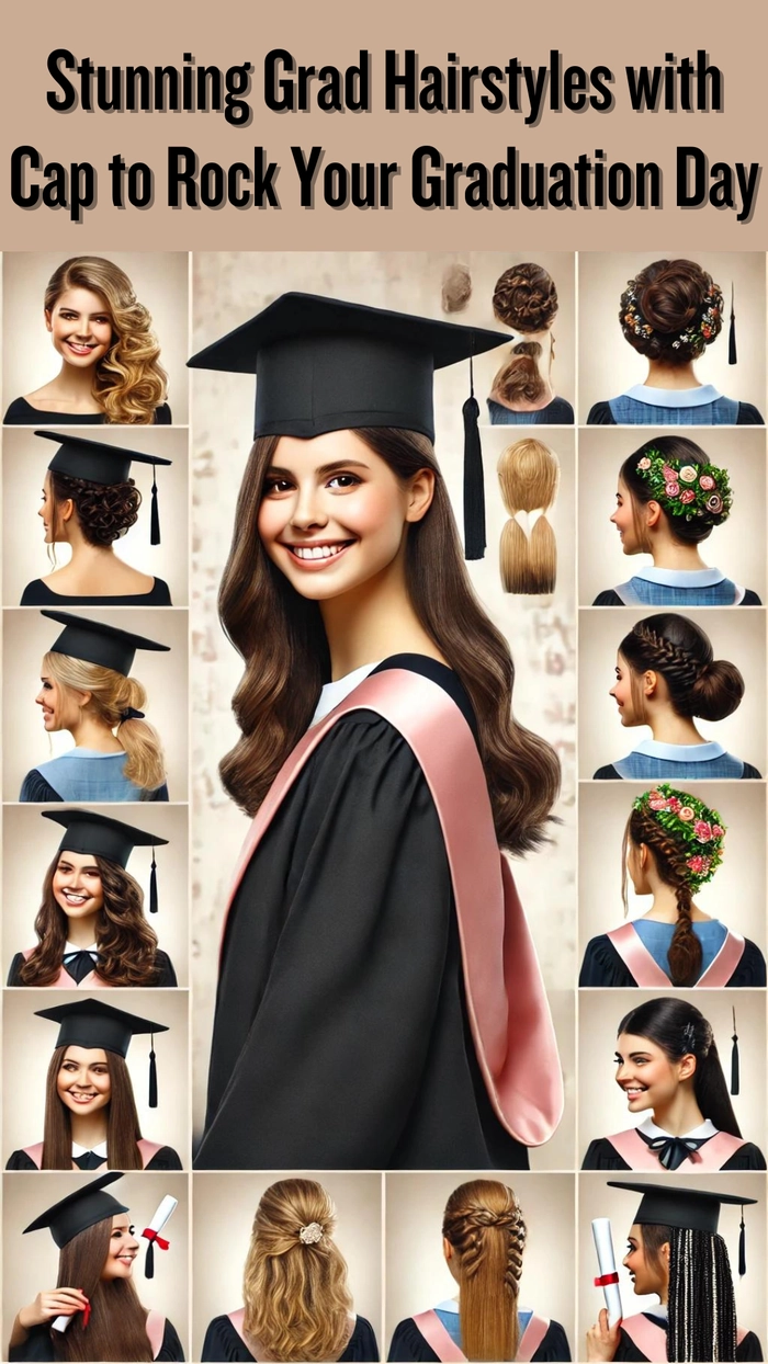 Best hairspray for graduation day hairstyle hold Graduate applying best hairspray to hold graduation hairstyle in place