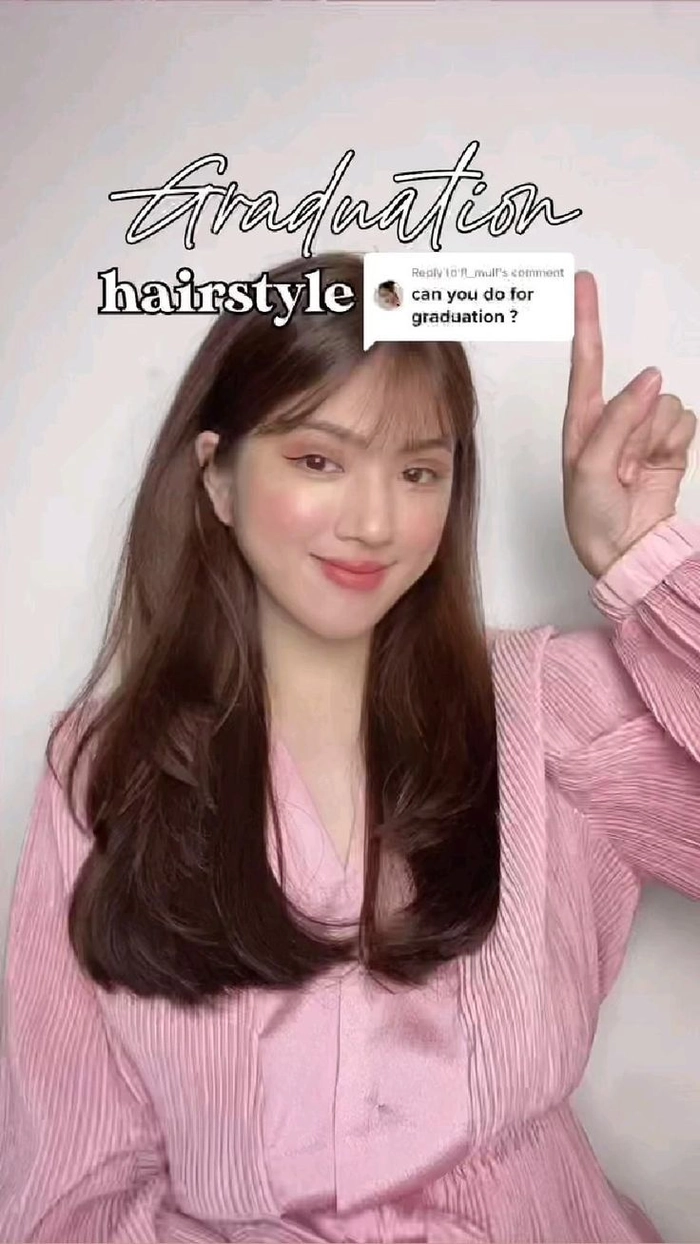 Side-swept graduation curls with delicate accessories for Asian hair textures