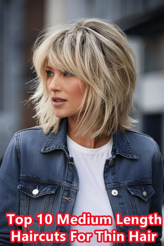 Soft wavy graduation hairstyle adding volume to fine thin hair