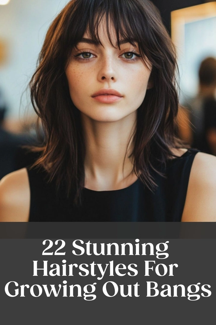Graduation hairstyle with growing out bangs swept to the side for a polished look