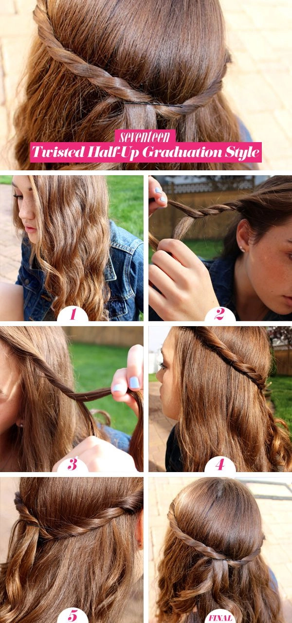 Elegant graduation hairstyle for short hair with a decorative headband