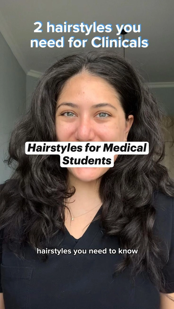 Elegant low bun hairstyle for nursing graduates wearing a cap and gown