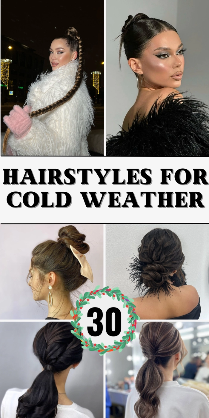 Elegant winter graduation updo with silver hairpins and soft curls framing the face
