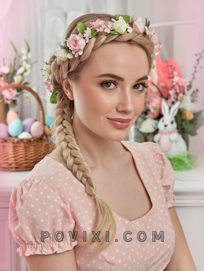 Easter Brunch Floral Hair Clip Inspiration for Holiday Hairstyles Easter brunch floral hair clip inspiration with a soft updo and fresh blooms