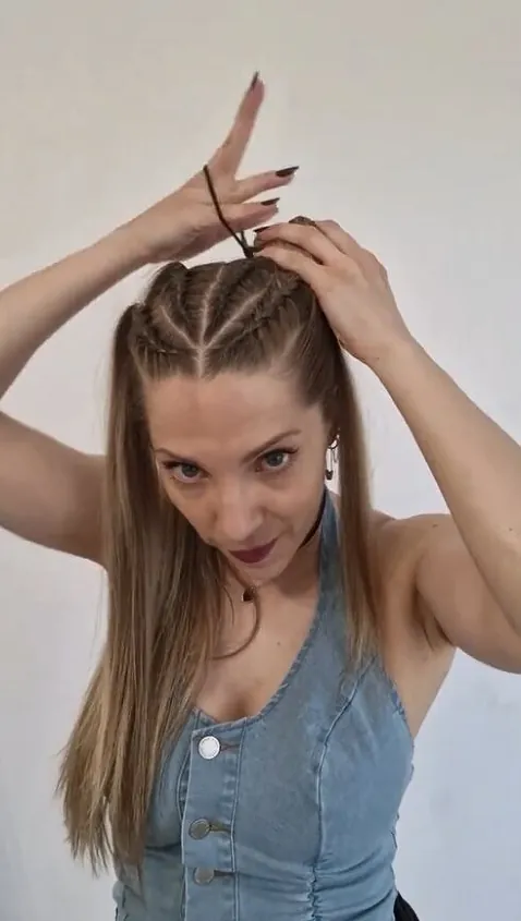 Edgy space buns with metallic accessories for alternative New Year's Eve parties