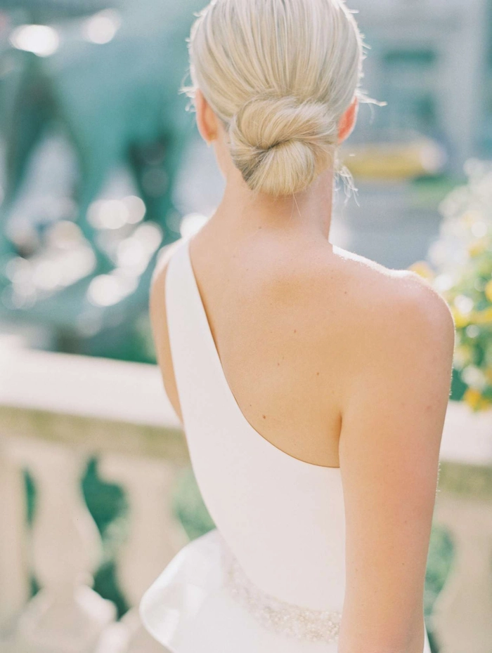 Effortless low bun hairstyle for a holiday family gathering