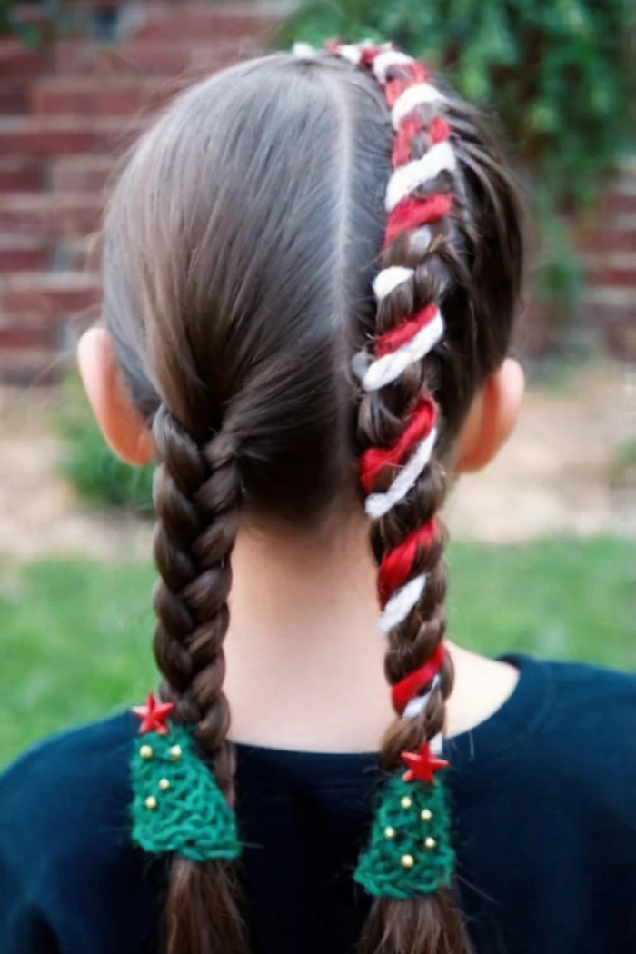 Festive Braided Pigtails for Little Girls