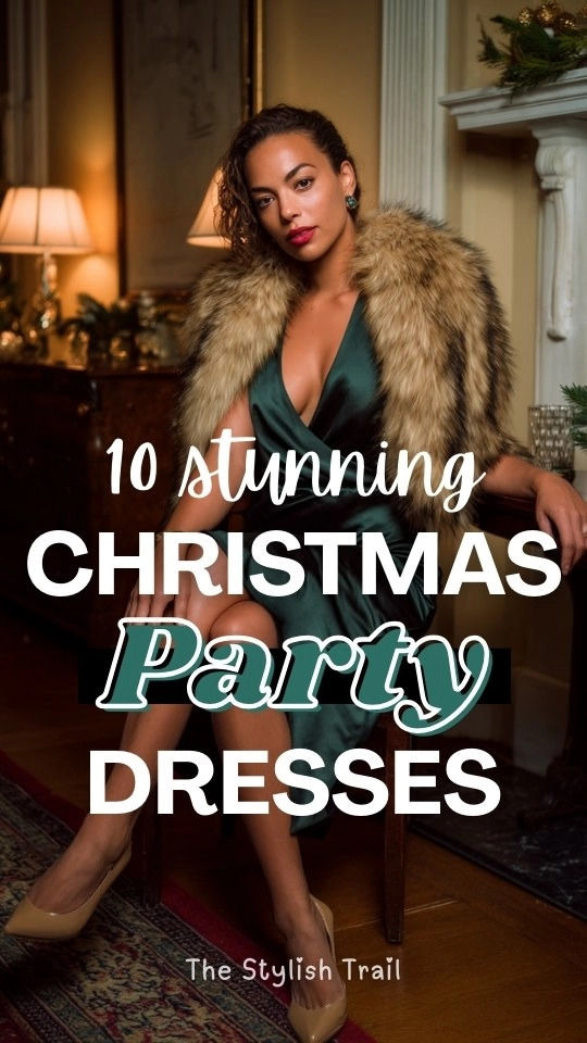 Festive Silk Press Hairstyle for Christmas Parties A festive silk press hairstyle with holiday accessories for a Christmas party look