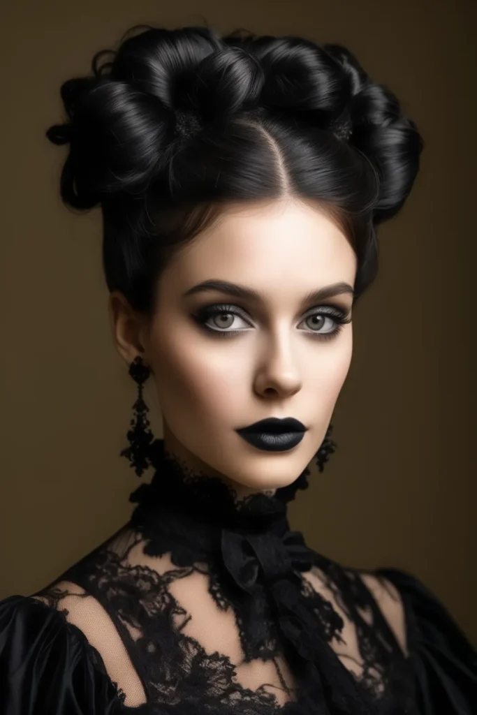 Dark Romance: Gothic Victorian Updos for Halloween