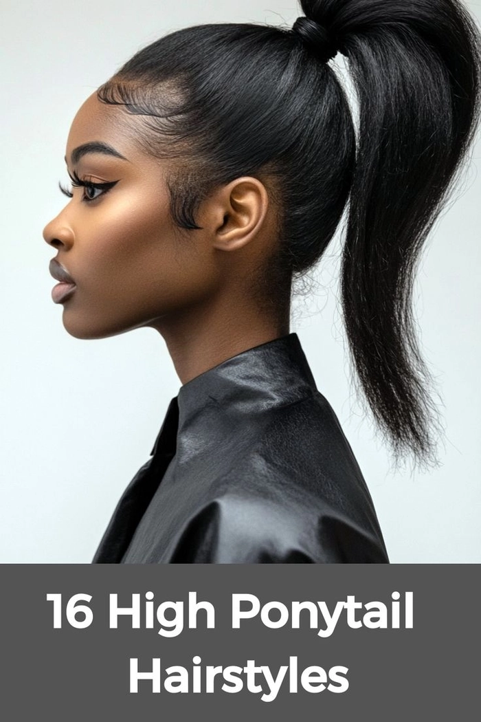 Stunning high ponytail with sparkly accessories for New Year's Eve clubbing