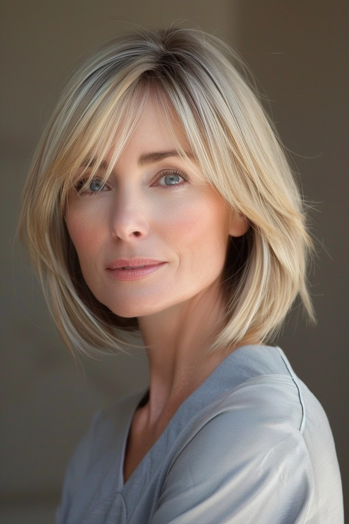 Elegant holiday hairstyle designed for thinning hair over 50