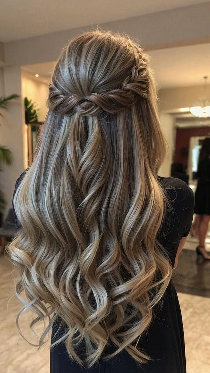 Elegant Half-Up Styles for a Holiday Theater Outing
